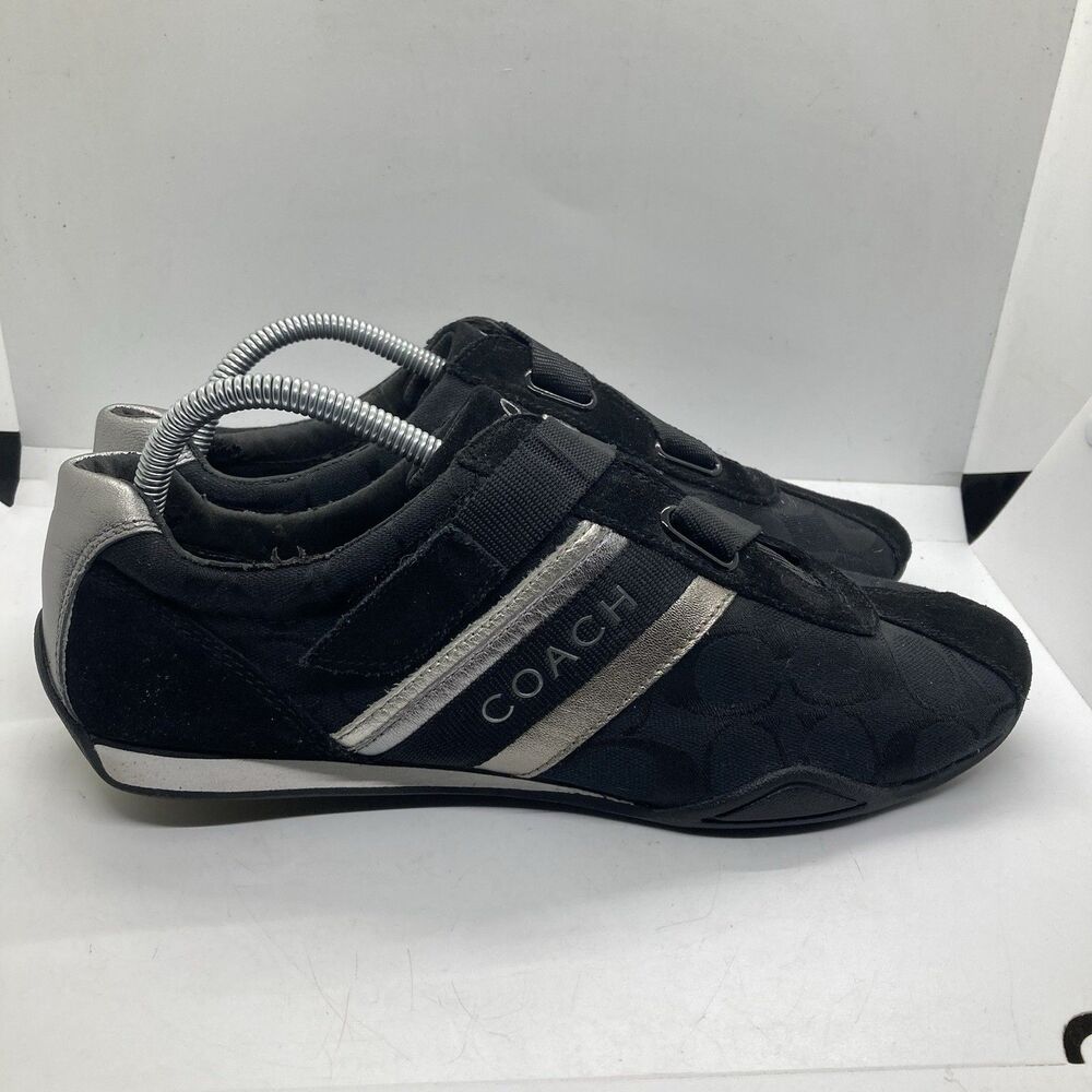 COACH Black & Silver Low-Profile Athletic Sneakers - Picture 2 of 10